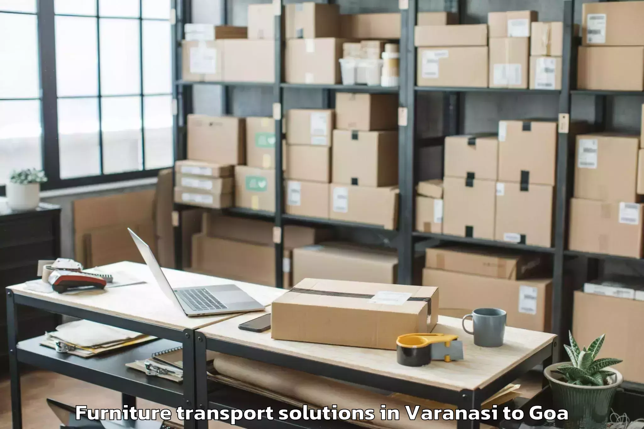 Book Varanasi to Cuncolim Furniture Transport Solutions